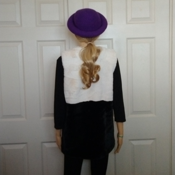 Heurueh faux fur color block vest - Picture 4 of 7